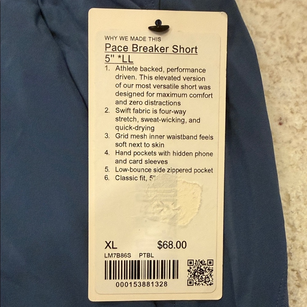 Men's Lululemon Pacebreaker Blue Shorts
